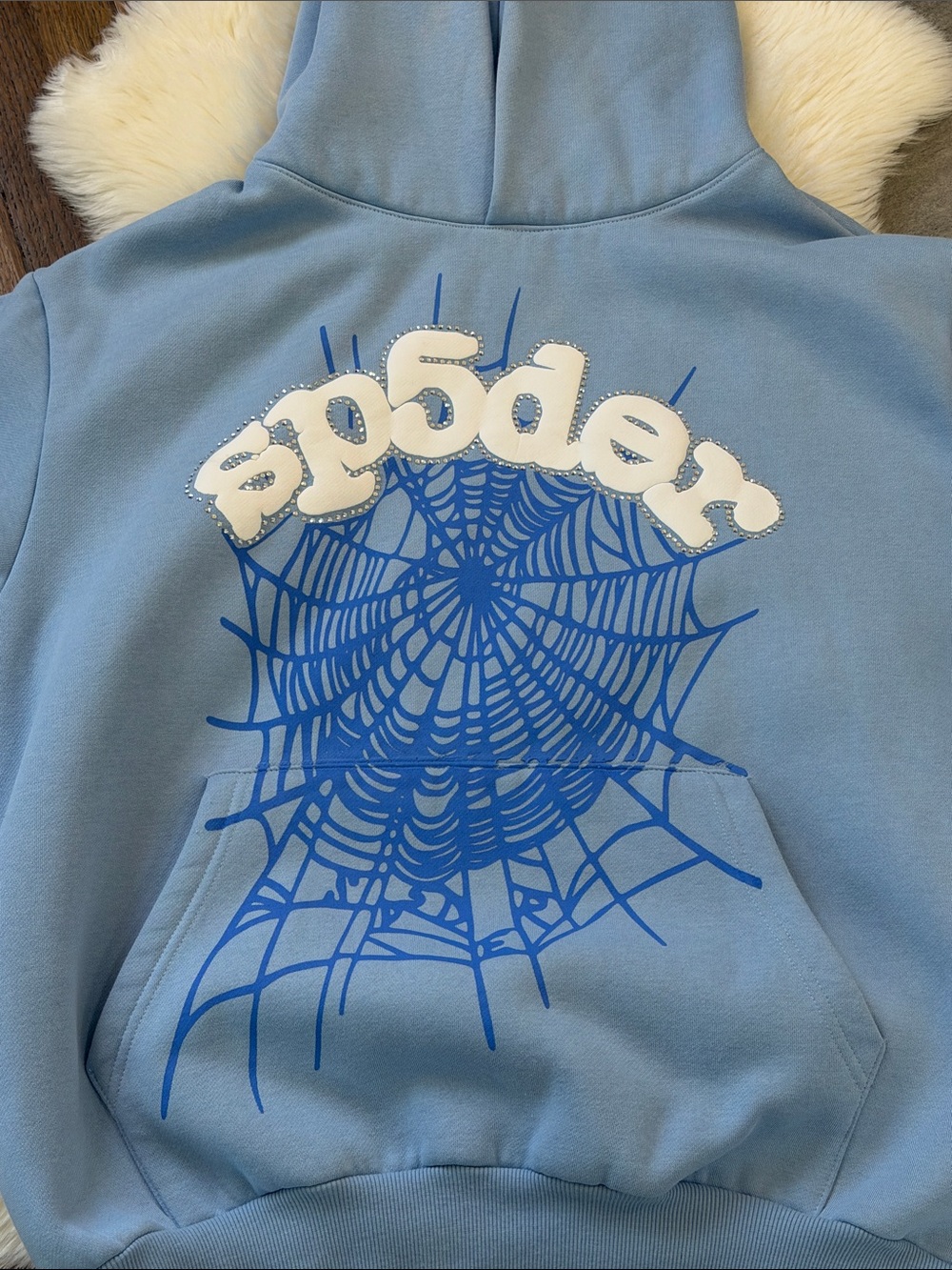 Sp5der Light Blue hoodie